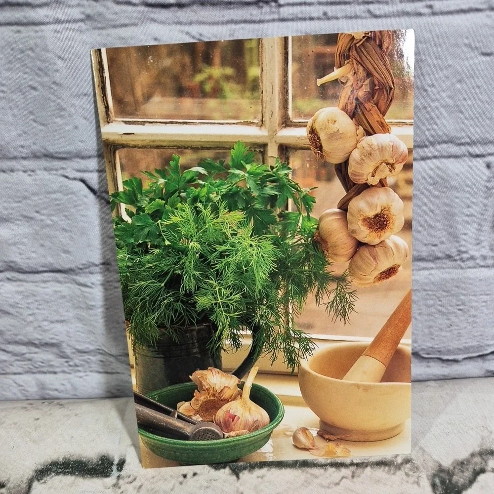 Rustic Living Botanical Herb Themed Note Cards Lot Of 5 Glossy Blank‎ Inside